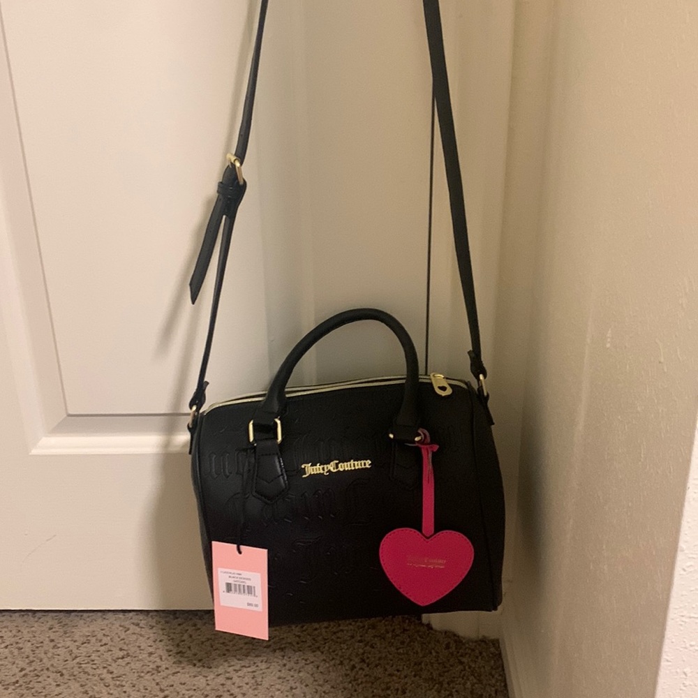BNWT!!! Juicy Couture Black Deboss Satchel!!!